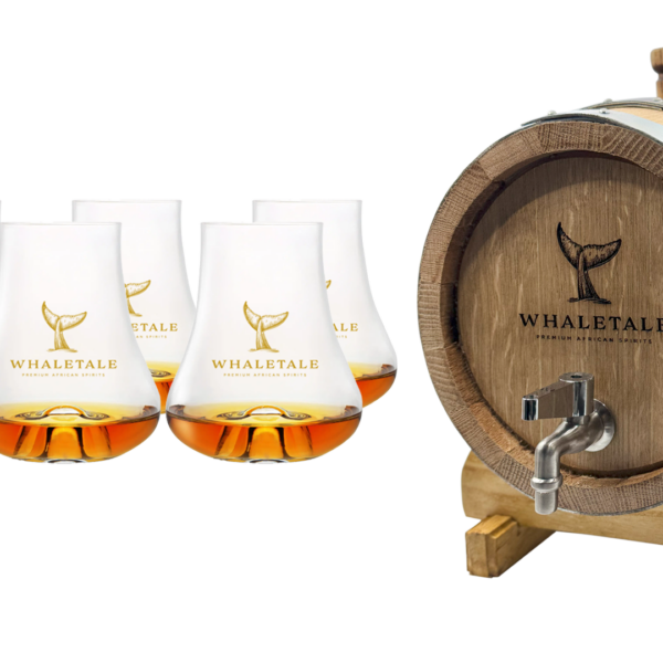 6 Litre Brandy Ageing Cask With 6 Crystal Tasting Glasses - Image 2
